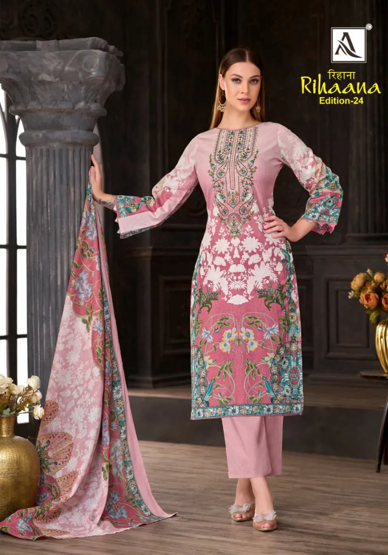 Rihaana Vol 24 By Alok Suit Cambric Cotton Dress Material